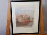 a picture of a picture of a painting on a easel