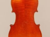 an old violin with a wooden back and a long neck