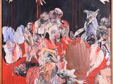 an image of a painting of a group of people in a circus