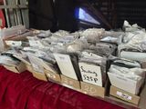 many boxes of electronic devices on a table