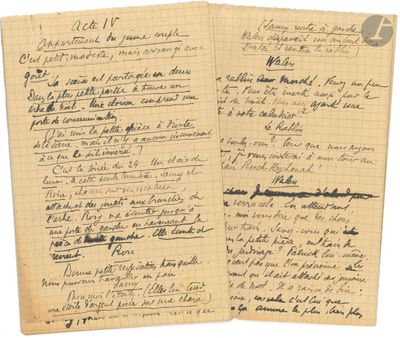 Tristan BERNARD (1866-1947). Manuscrit autographe, Acte IV […