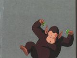 animation animation production cel of a monkey holding a flower