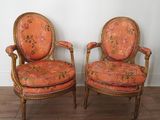 pair of french louis xvi style armchairs