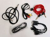 a lot of cables that are sitting on a table