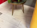 a potted plant on a small table in the corner of a room