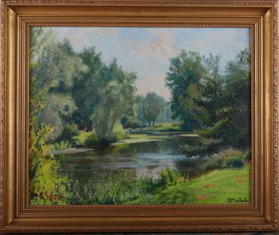 Georges MOULLADE (1893-1968) Etang de Boutheon dans la Loire