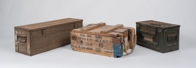 three wooden boxes sitting next to each other on a white surface