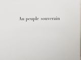 an open book with a black and white title on it