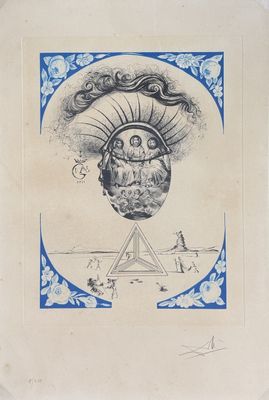une image représentant le dessin d'un homme avec un visage étrange sur la tête