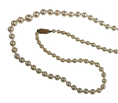 COLLIER perles de culture en chute (entre 4 et 8 mm environ)…