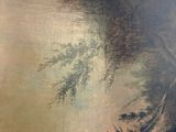 a painting of a man riding a horse in a field