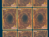 nine squares of different colors with a black center