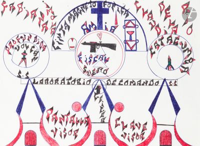 un dessin représentant un groupe de personnes rassemblées autour d'une horloge
