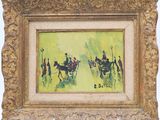an image of a painting of a group of people riding on horses
