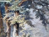 une image représentant un tableau d'un sentier dans les bois