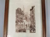a picture of a picture of a city in a picture frame
