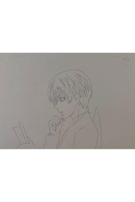 drawing of a man with a microphone in his hand