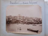 two old photos of a boat in the water
