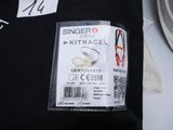a sticker on the back of a black shirt with a ring on it