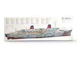 a large paper model of a cruise ship on a white background