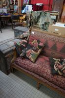 VENTE VOL : Banquette en bois naturel de style Louis XVI à r… (photo 3)