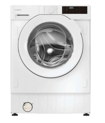 the front view of a washing machine on a white background