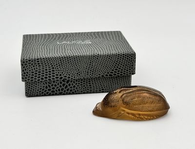 une petite boîte contenant un petit morceau de chocolat