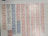 a picture of a picture of a us flag made of stamps
