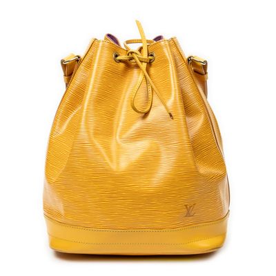 louis vuitton yellow epi leather bucket bag