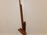 an image of a wooden floor lamp in a room