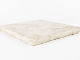 marble coaster with a white marble surface on a white background