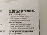 a box with a label on it that says testeur de tension ca