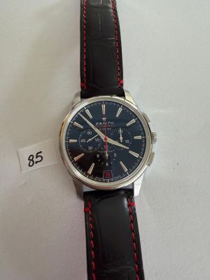 Montre en acier, signée - ZENITH - RED PRIMERO - Cal 400 - Ø…