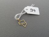 a close up of a tag with a map of europe on it