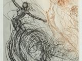 une image représentant le dessin d'une femme en robe de bal
