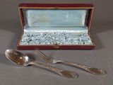 two spoons and a fork in a box