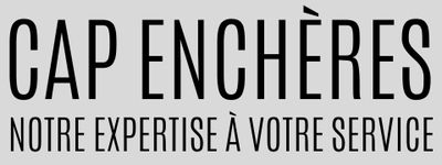 a black and white photo of a sign that says cap encheres