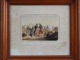 an old picture of a painting of a group of people on a boat