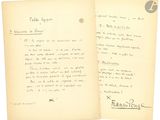 two old papers with writing on them sitting next to each other