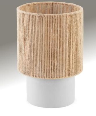 Lampe de Chevet Style Bohème 60W avec Fibre Naturelle - Photo 1