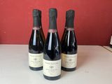 plusieurs bouteilles de vin sont alignées sur un comptoir
