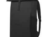 l'arrière d'un sac à dos noir muni d'une sangle