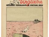 an old comic book with a cartoon of a man laying on the ground