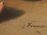 a painting of a piece of fruit on a table