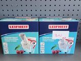 two boxes of lepreet cherry yogurt sitting on a shelf