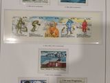 a picture of a picture of a group of stamps on display