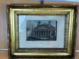 a picture of a picture of a building on the wall