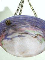 MULLER FRERES. Lustre vasque à trois lumières en verre doubl… (photo 5)