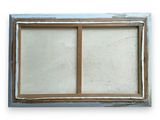 an old window with two panes of glass in it