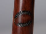 a close up of a baseball bat with a sticker on it